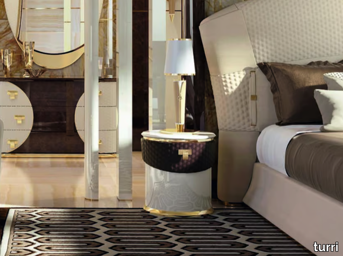 VOGUE - Bedside table with drawers for hotel rooms _ Turri