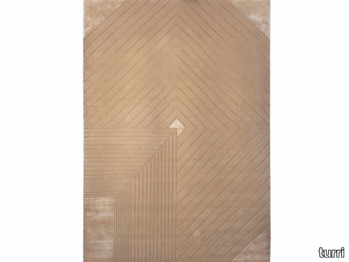 ZERO - Handmade striped wool and silk rug _ Turri