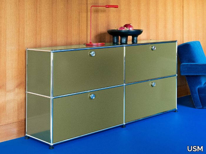 USM HALLER - Metal sideboard with flap doors _ USM