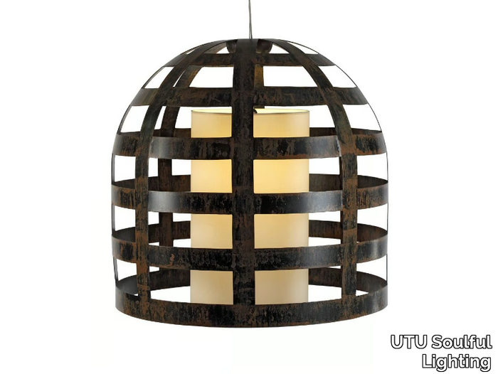 CAGE - Compact fluorescent metal pendant lamp _ UTU Soulful Lighting