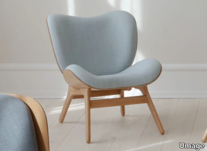 A CONVERSATION PIECE LOW KVADRAT - Upholstered Kvadrat fabric armchair _ Umage