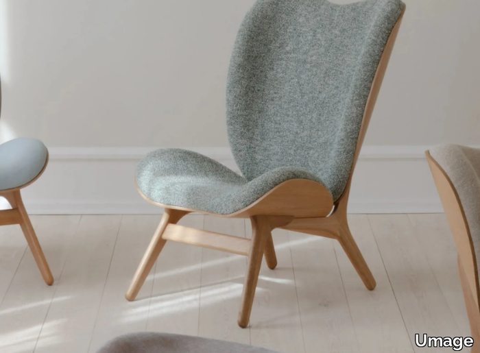 A CONVERSATION PIECE TALL KVADRAT - Upholstered Kvadrat fabric armchair _ Umage