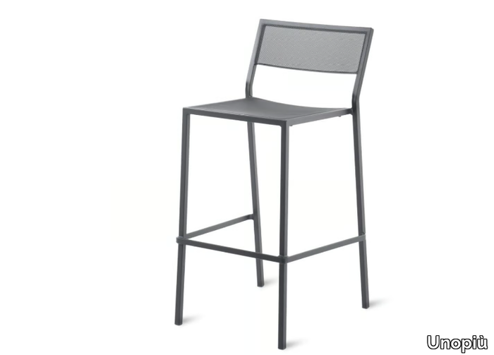 CONRAD - High iron stool with back _ Unopiù