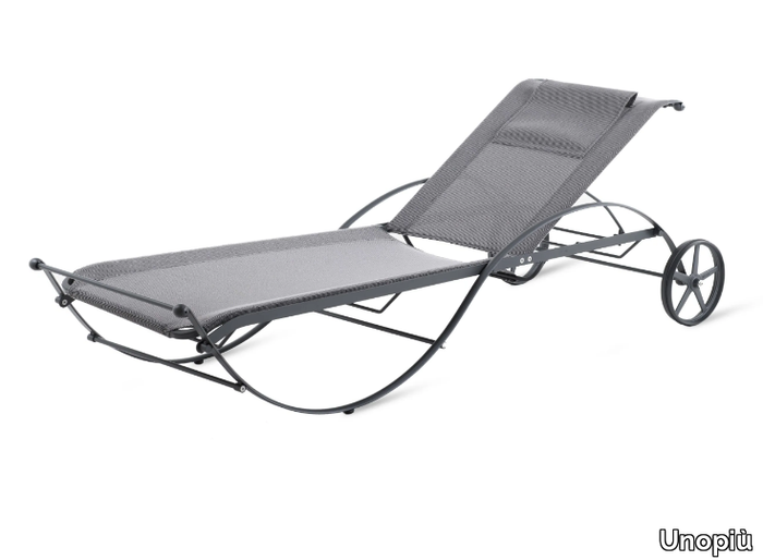 AURORA - Iron sun lounger with castors _ Unopiù