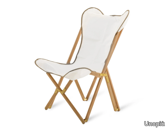 CHELSEA - Folding armchair in teak and cotton _ Unopiù