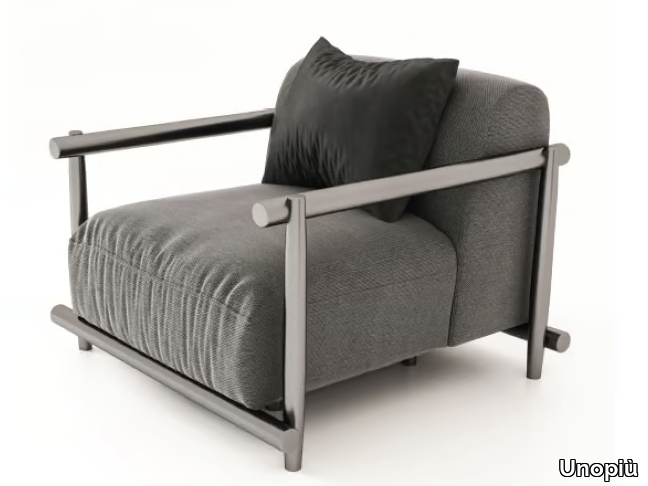 DAVOS - Fabric garden armchair with armrests _ Unopiù