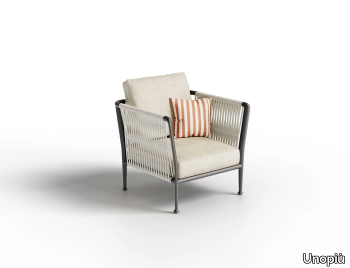 TREBLE - Garden armchair with armrests _ Unopiù