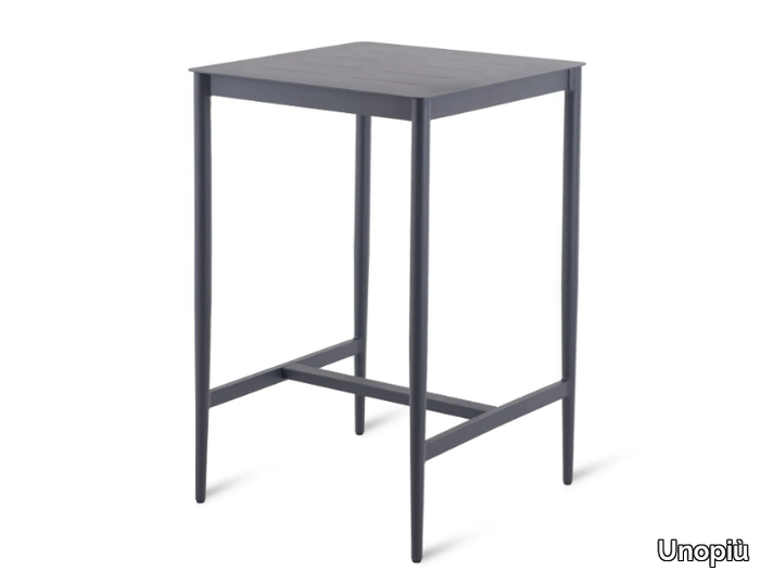 LUCE - Square aluminium high table _ Unopiù