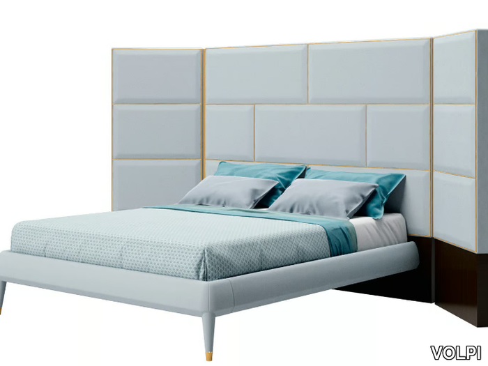 DIAMANTE - Double bed with upholstered headboard _ VOLPI