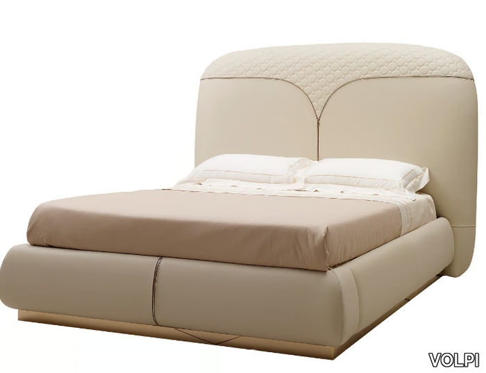 ESTER - Upholstered double bed with high headboard _ VOLPI