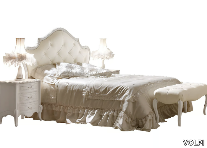 MARGHERITA - Double bed with tufted headboard _ VOLPI