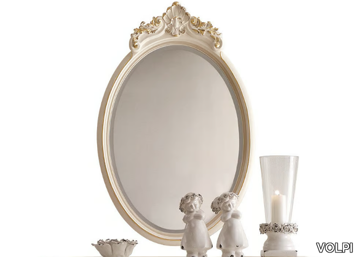 PERLA - Oval framed wall-mounted mirror _ VOLPI