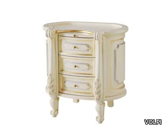 BOEMIA - Oval bedside table with drawers _ VOLPI