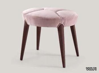 CONTEMPORARY LIVING - Upholstered fabric stool _ VOLPI