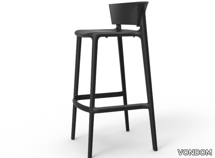 AFRICA - Polypropylene barstool with footrest _ VONDOM