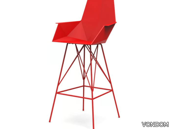 FAZ - Polypropylene garden stool with armrests _ VONDOM