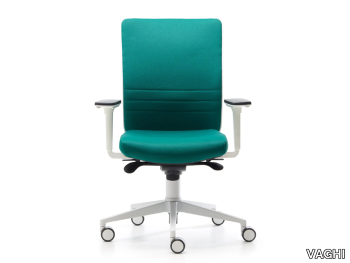 BURSA EVO WHITE - Swivel upholstered fabric office chair with armrests _ VAGHI