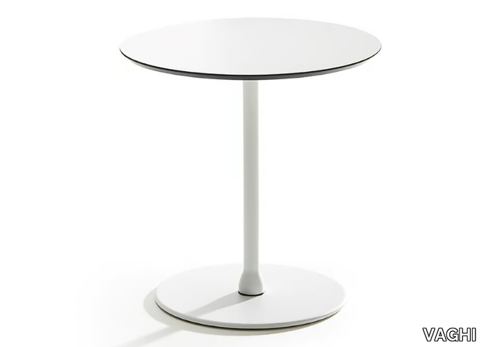 CALICE - Round laminate coffee table and metal base _ VAGHI