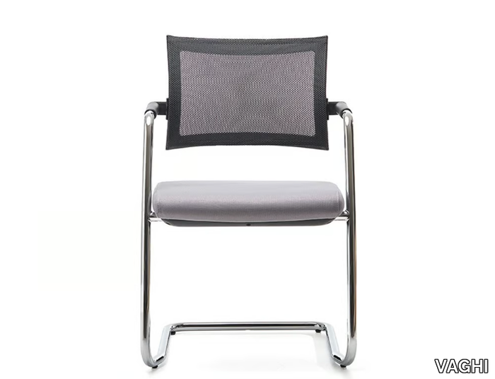 EXPO LIGHT GUEST - Cantilever metal chair with armrests _ VAGHI