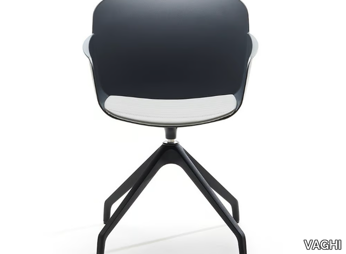 LIBERA ARMCHAIR - Swivel trestle-based polypropylene chair _ VAGHI