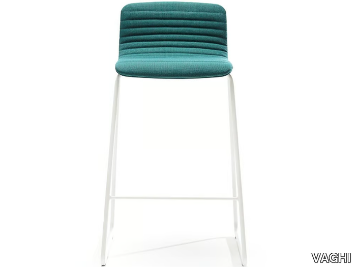 UNION GUEST - Sled base high fabric stool _ VAGHI