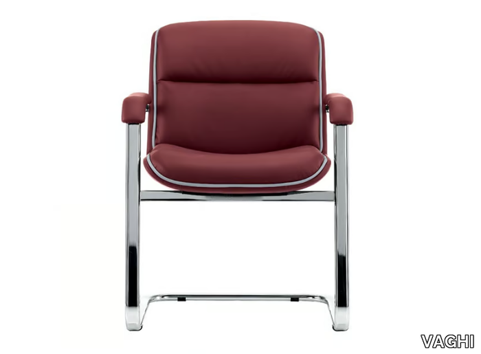 KIRUNA GUEST - Cantilever upholstered chair with armrests _ VAGHI