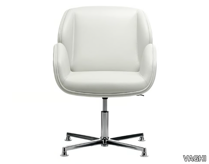 SUONI GUEST - With 4-spoke base easy chair with armrests _ VAGHI