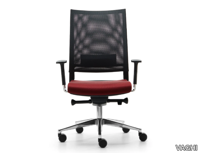 EXPO LIGHT LUSSO - Recliner swivel mesh office chair with armrests _ VAGHI