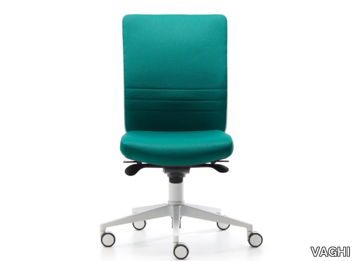 BURSA EVO WHITE - Swivel upholstered fabric office chair with castors _ VAGHI