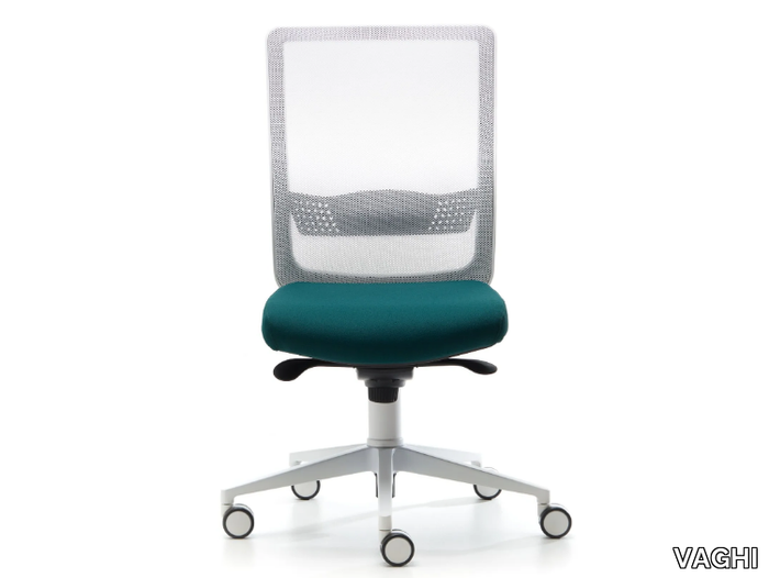 BURSA EVO WHITE - Swivel height-adjustable mesh office chair with castors _ VAGHI