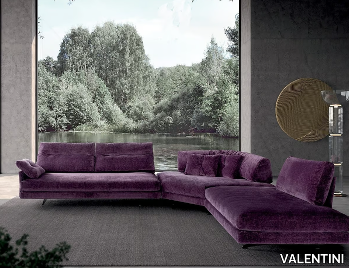 STONE - Corner sectional velvet sofa _ VALENTINI