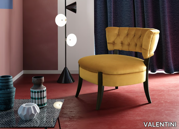 NICOLE - Tufted velvet easy chair _ VALENTINI