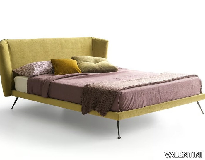 DUKE - Fabric double bed with upholstered headboard _ VALENTINI