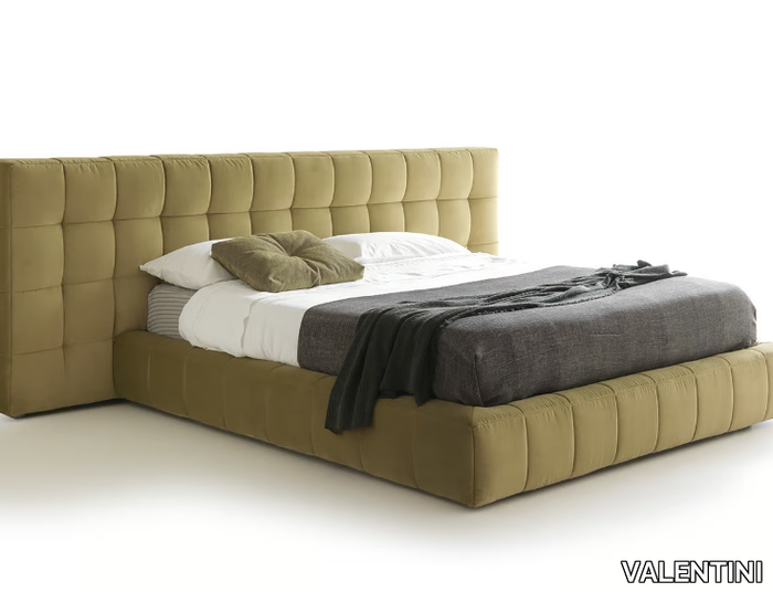 TERENCE - Velvet double bed with upholstered headboard _ VALENTINI