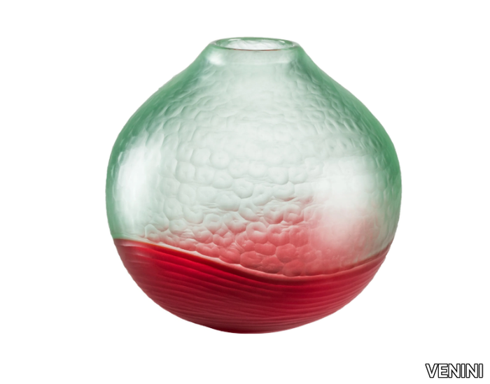 BATTUTO BICOLORE - Blown glass vase _ VENINI