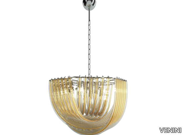 TRIEDRI - Handmade blown glass pendant lamp _ VENINI