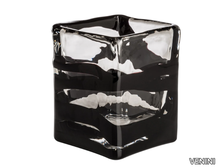 BLACK BELT QUADRO - Blown glass vase _ VENINI