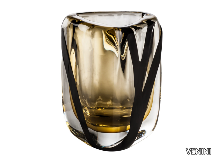 BLACK BELT TRIANGOLO - Blown glass vase _ VENINI