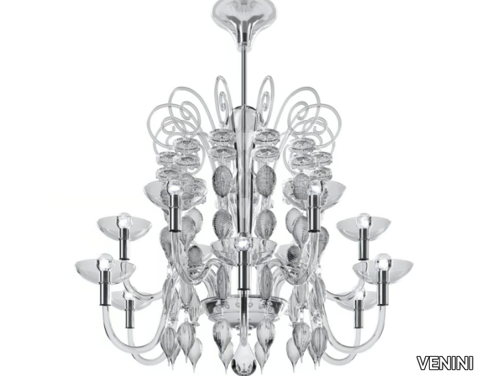 CARLO SCARPA 99.37 - Blown glass chandelier _ VENINI