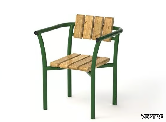 PARC CHAIR - Steel and wood outdoor chair _ VESTRE