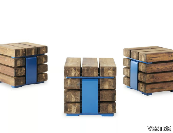 KONG CUBE - Low pine garden stool _ VESTRE