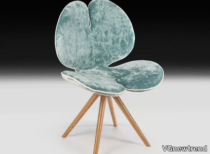 NEW PANSE' - Upholstered trestle-based fabric chair _ VGnewtrend