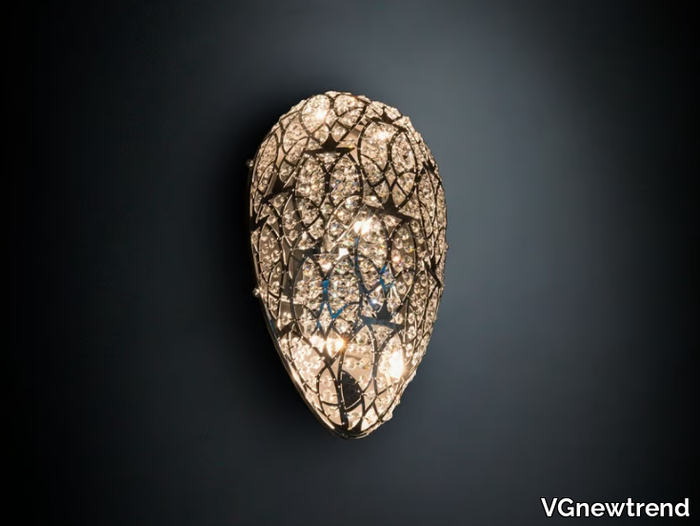 ARABESQUE EGG 50 - Stainless steel wall light with crystals _ VGnewtrend