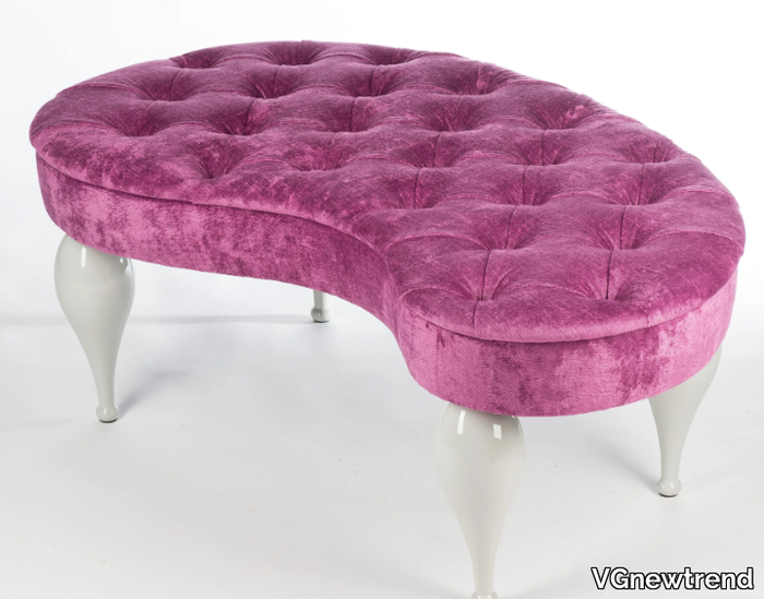 CARLOS - Tufted upholstered fabric stool _ VGnewtrend