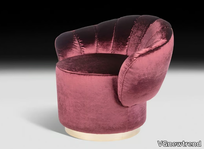 KIDMAN - Velvet easy chair with armrests _ VGnewtrend