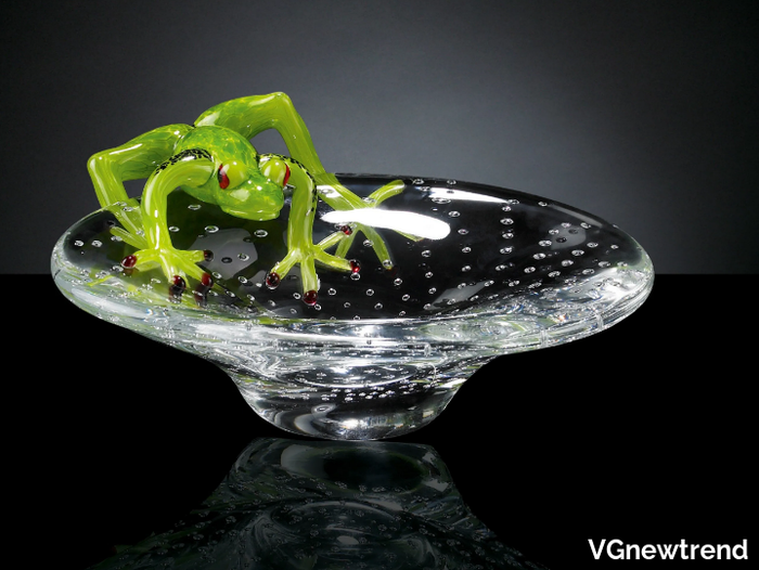 TRAY WITH FROG - Glass centerpiece _ VGnewtrend