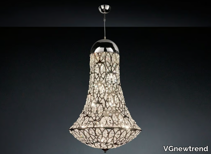 ARABESQUE EXCLAMATION - LED steel pendant lamp with crystals _ VGnewtrend