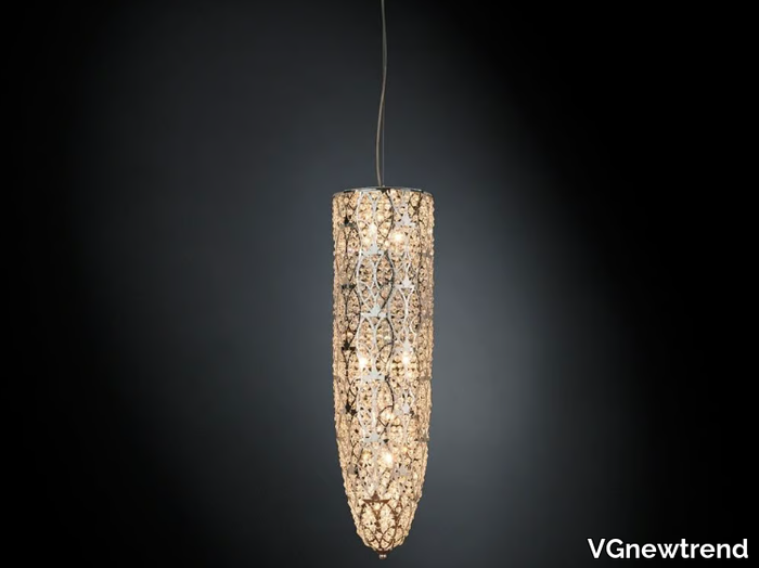 ARABESQUE STALAGTITE - Steel pendant lamp with crystals _ VGnewtrend