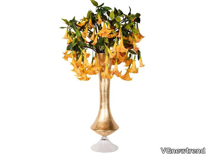 CHIARA VASE WITH DATURA - Floral composition with glass vase _ VGnewtrend