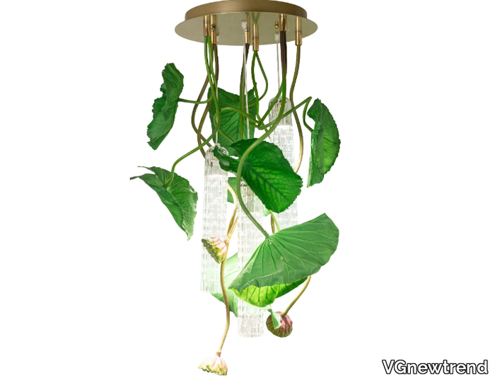 FLOWER POWER LOTUS DICHONDRA ROUND - LED Murano glass ceiling lamp _ VGnewtrend